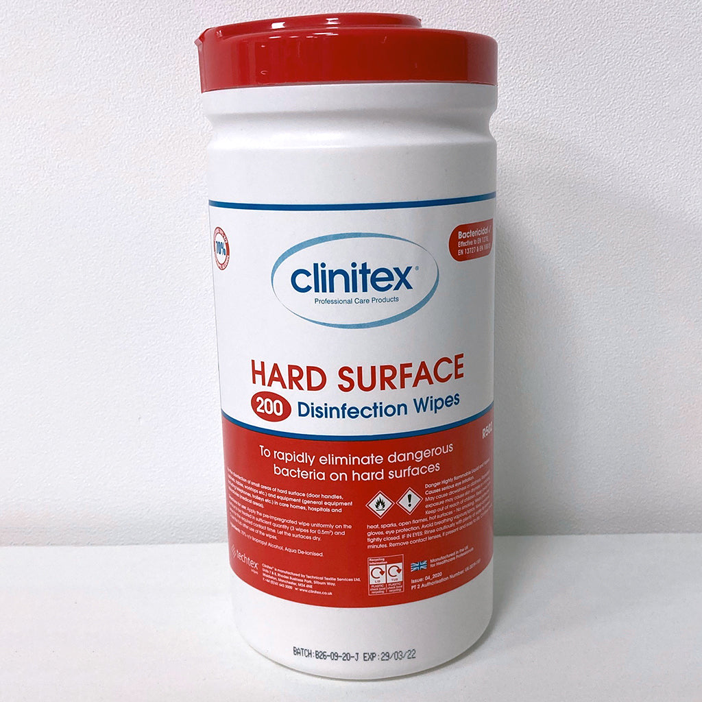 Clinitex Hard Surface Alcohol Wipes